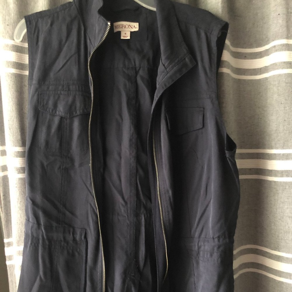 Navy Blue Structured Vest